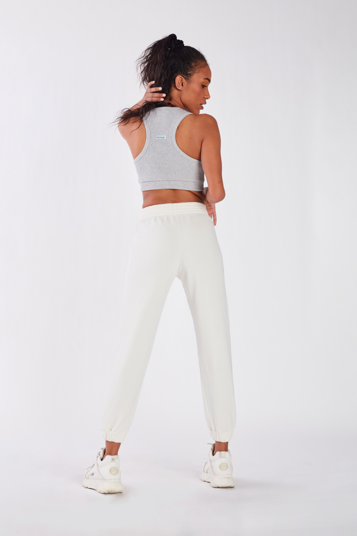 NÜWA - Online Store Organic Cotton Lightweight Jogger Pants in Off White