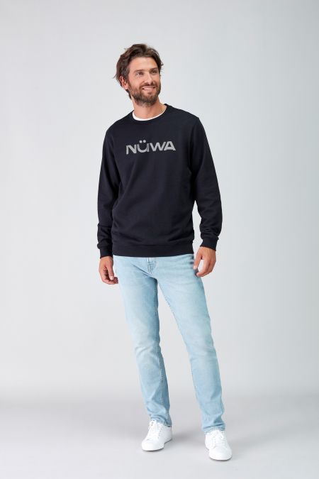 Sweatshirt Regular NÜWA Reciclada para Homem em Preto
