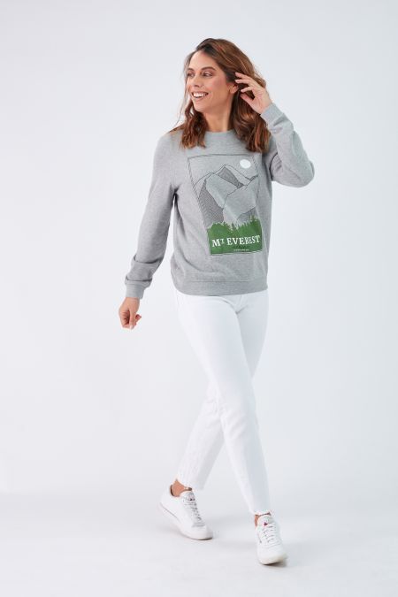 Mount EVEREST - Recycled Regular Sweatshirt in Grey